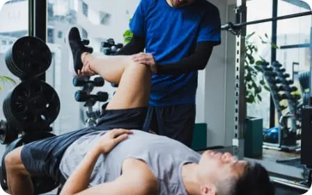 ボディケアをしている様子