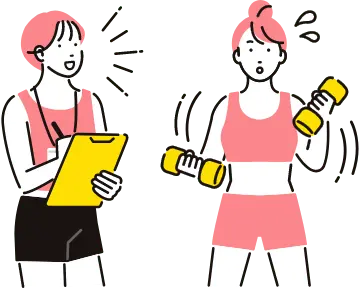 運動しているイラスト