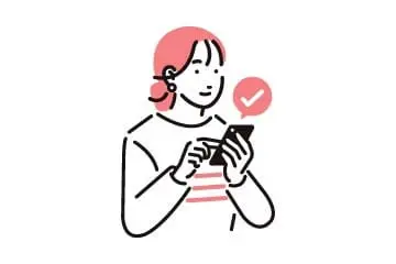 スマホで予約する様子