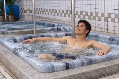 ジャグジーを使用している様子